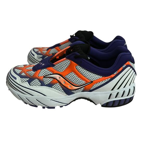 Saucony Grid Web Purple Orange Lace Up Sneakers Men Size 10 - Picture 2 of 13